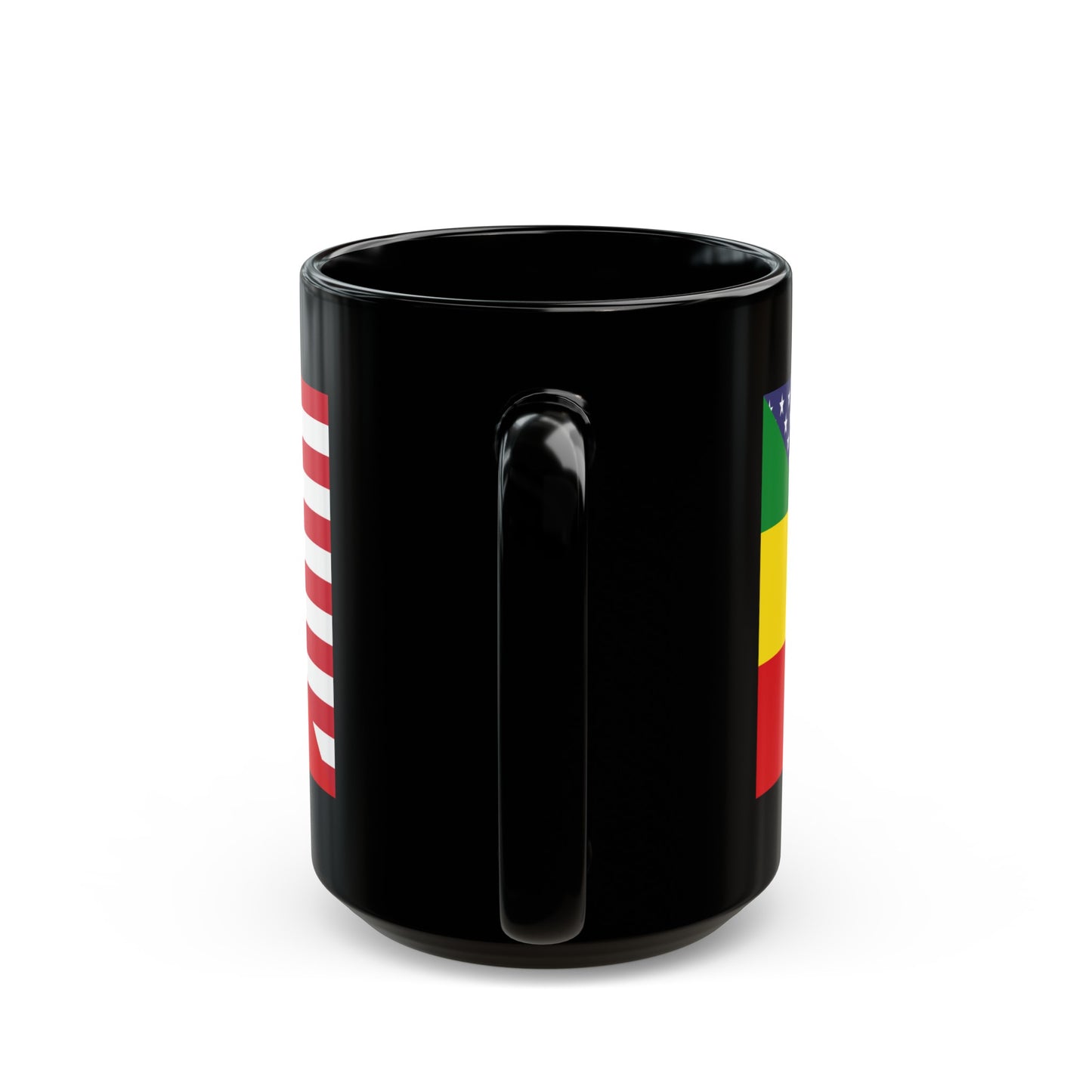 Ethiopian American Flag Ethiopia USA Black Mug (11oz, 15oz)