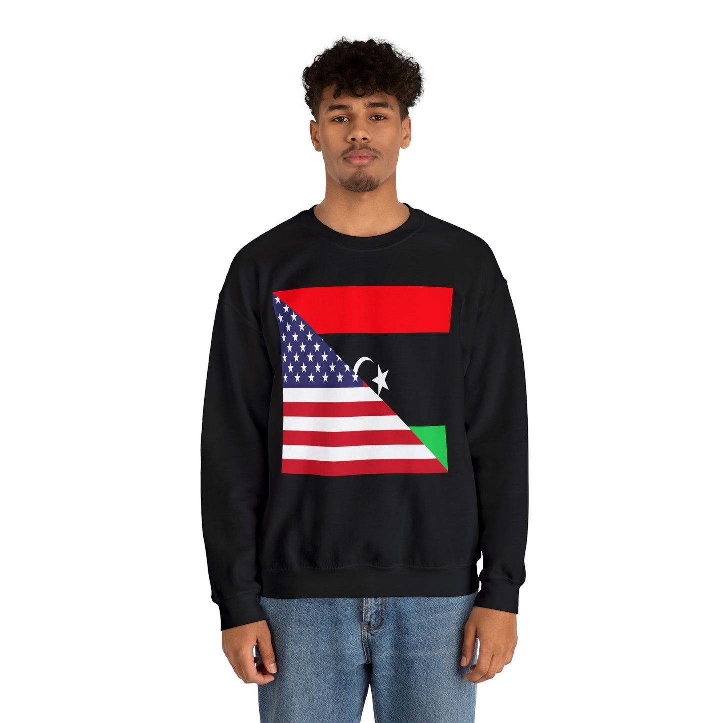 Libya American Flag Libyan USA Unisex Sweatshirt