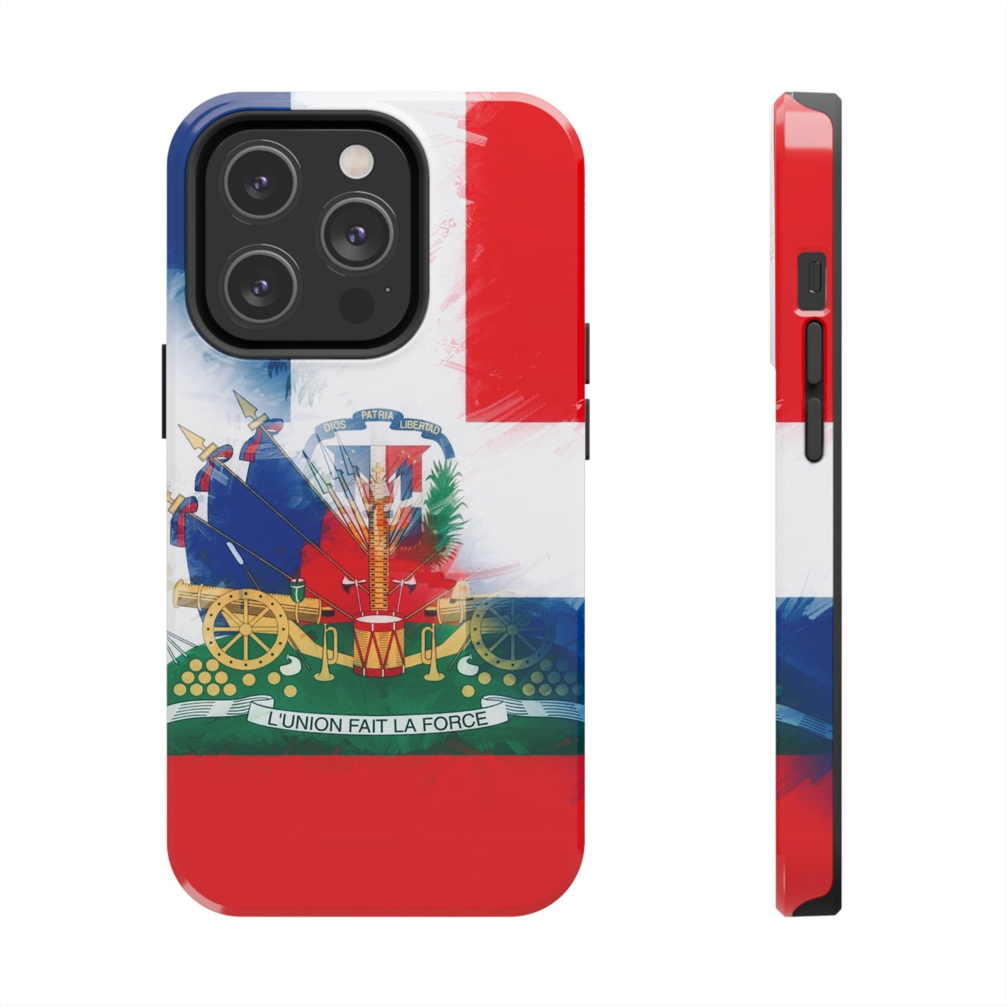 Haiti DR Flag Painted Haitian Dominican Tough Phone Cases