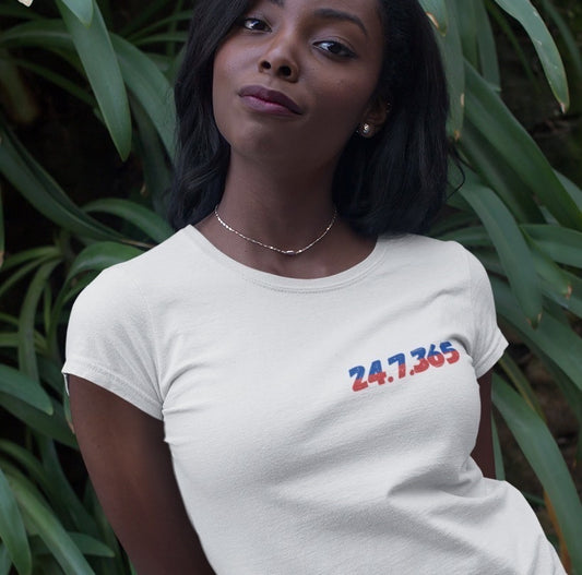 Women's Haitian Everyday 24.7.365 | Haiti All Day Everyday  Cotton Tee Shirt