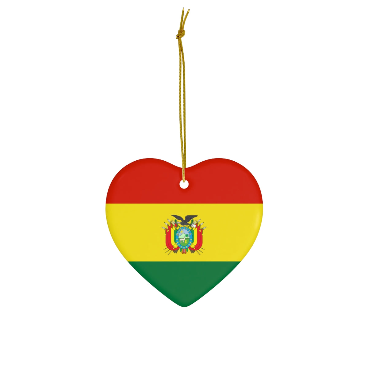 Bolivia Flag Ceramic Ornaments | Bolivian Christmas Tree