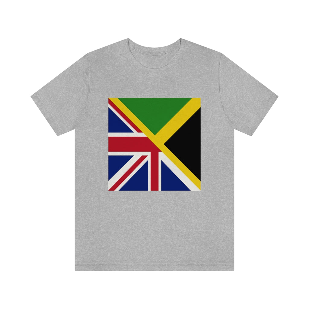 Great Britain Jamaican Flag Shirt | Half Jamaica England Flag Unisex Tee