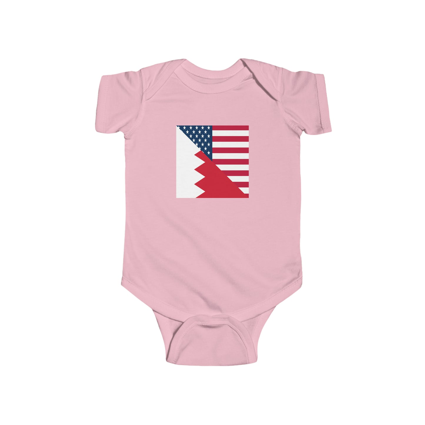 Bahrain American Flag Half Bahraini USA Baby Bodysuit | Newborn Boy Girl