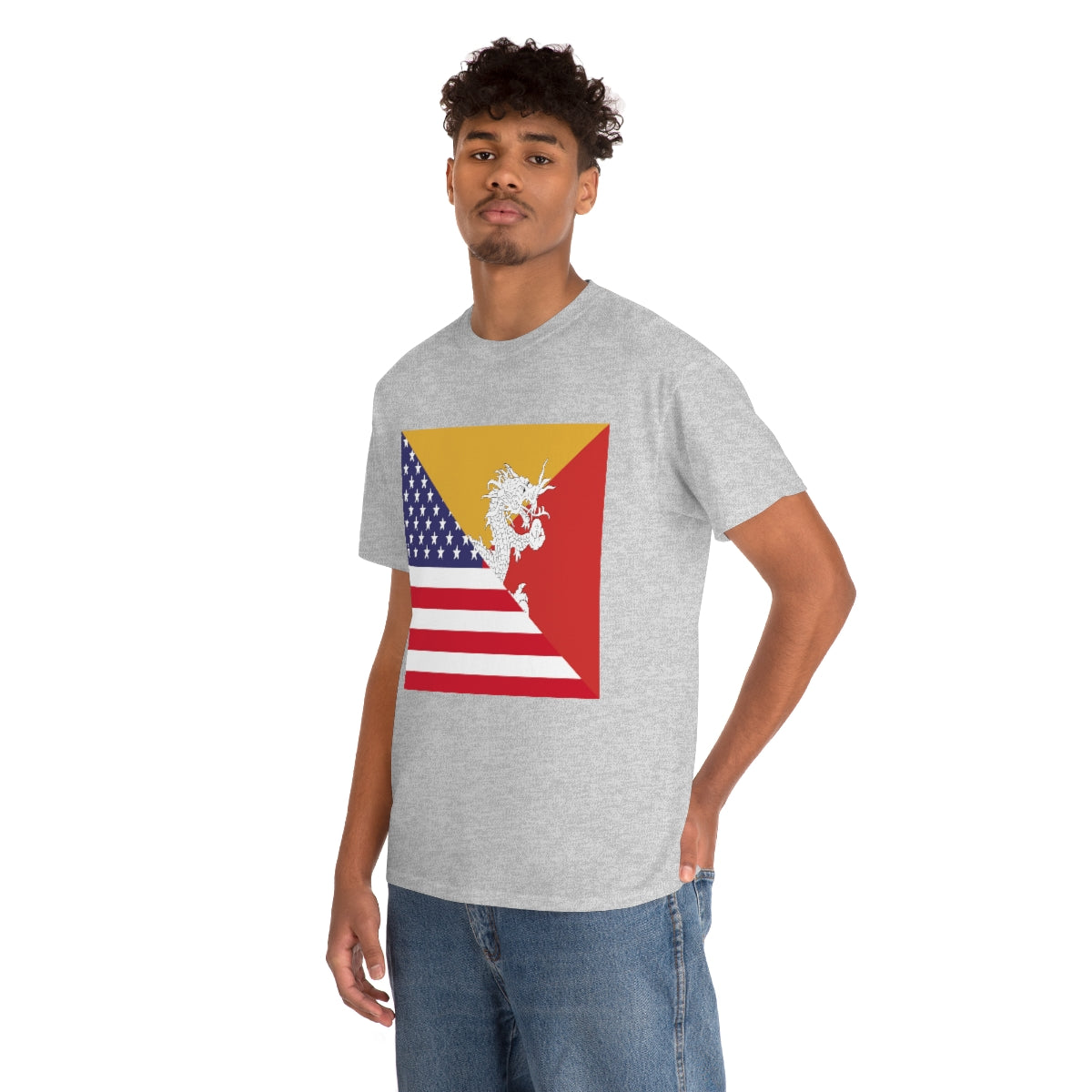 Bhutan American Flag Half Bhutanese USA T-Shirt | Unisex Tee Shirt