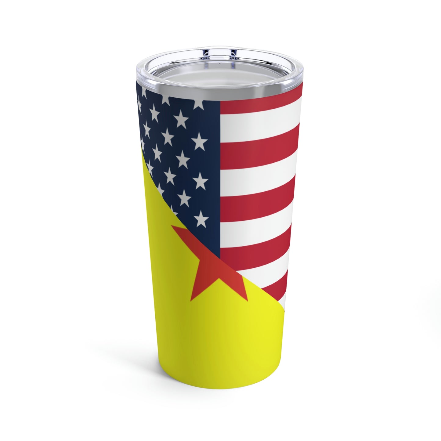 French Guiana American Flag Half Guianese USA Tumbler 20oz