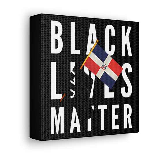 Black Lives Matter Dominican Republic | BLM DR Flag Canvas Gallery Wraps | Wall Art