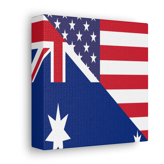 Australian American Flag Australia USA Canvas Gallery Wraps | Wall Art