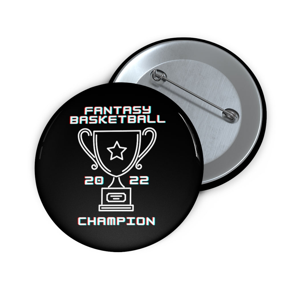 Fantasy Basketball Champion 2022 | Pin Button | Fantasy Sports Champ