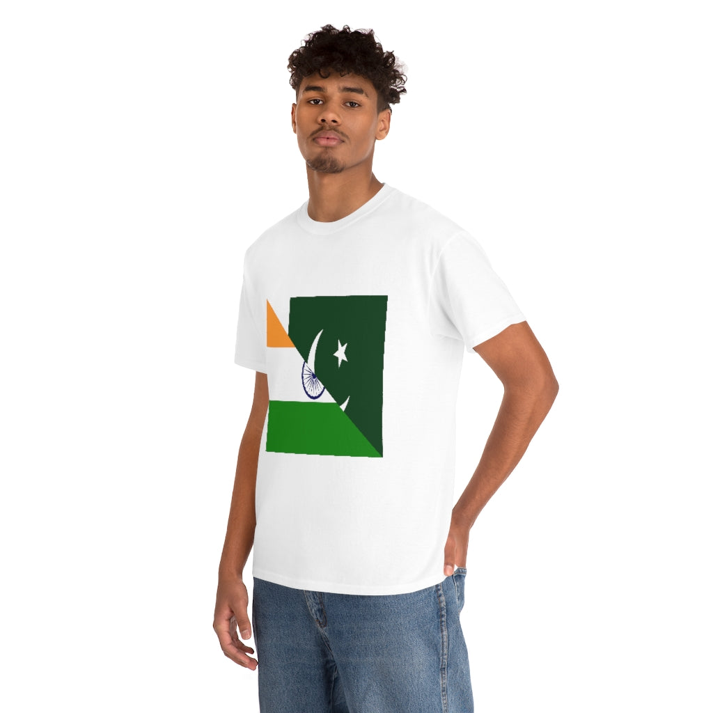 Indian Pakistani Flag Tee Shirt | Pakistan India Tshirt