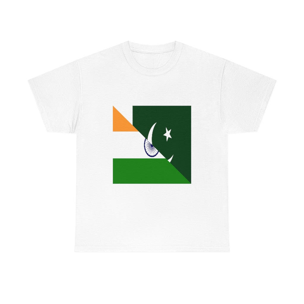 Indian Pakistani Flag Tee Shirt | Pakistan India Tshirt