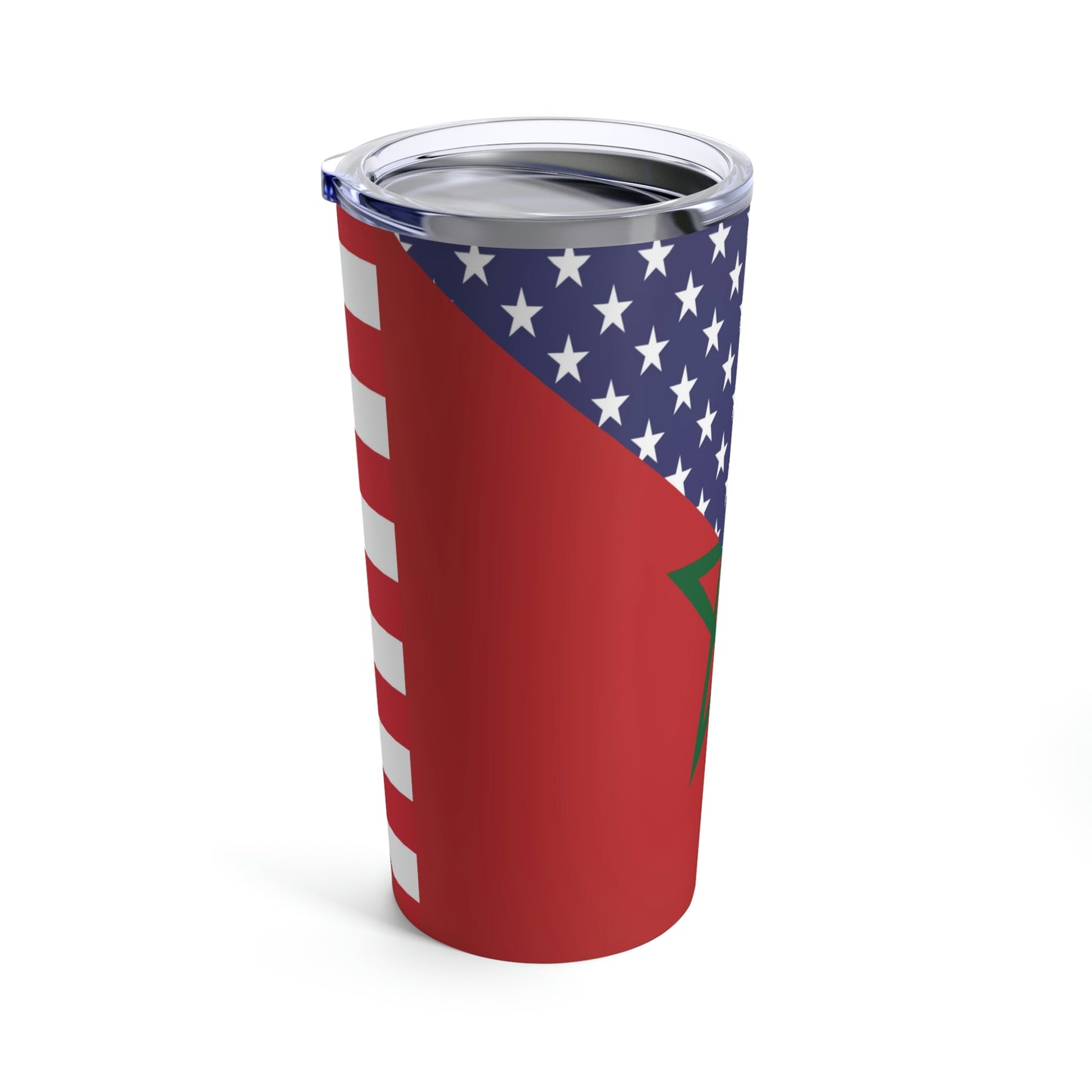 Moroccan American Flag Morocco USA Tumbler 20oz