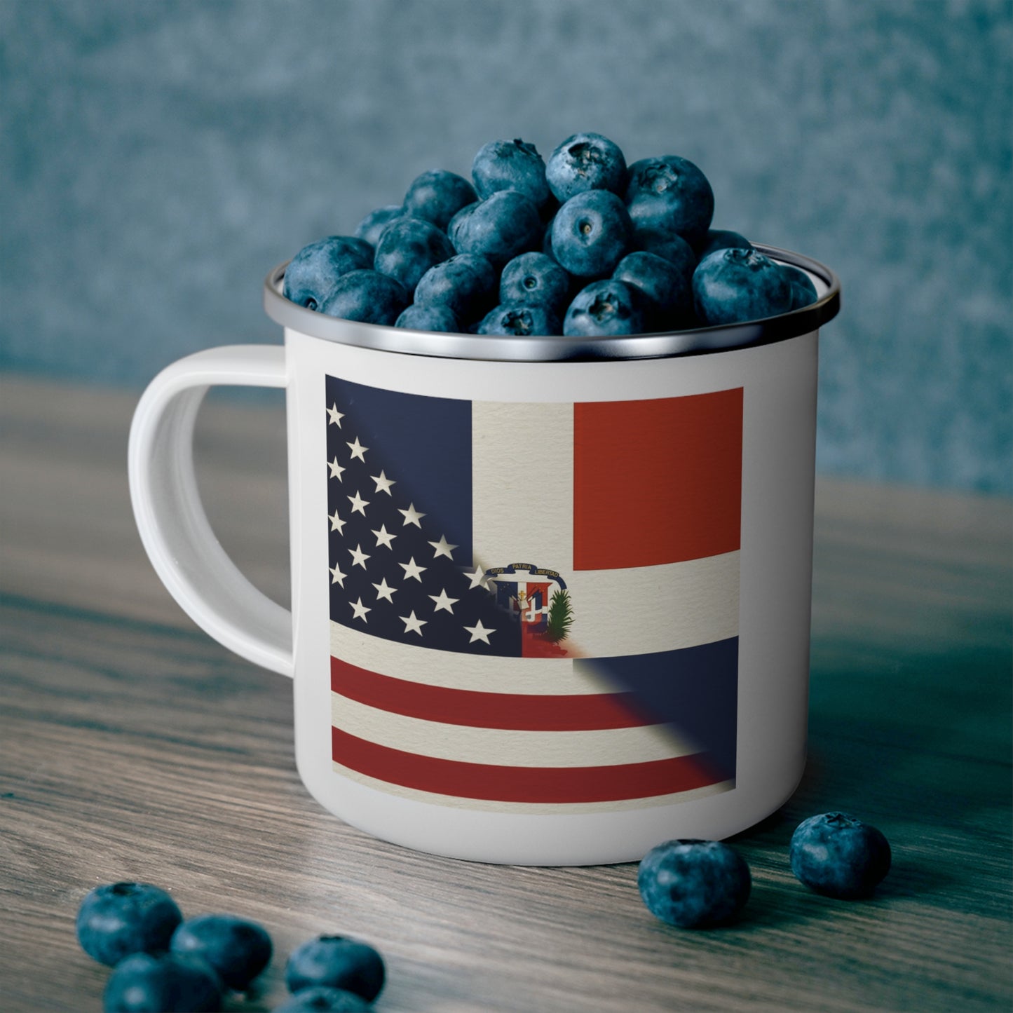 Dominican Republic America Flag | US D.R. 12oz Enamel Mug