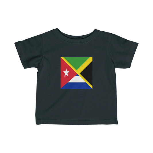 Infant Jamaican Cuban Flag | Jamaica Cuba Toddler Tee Shirt