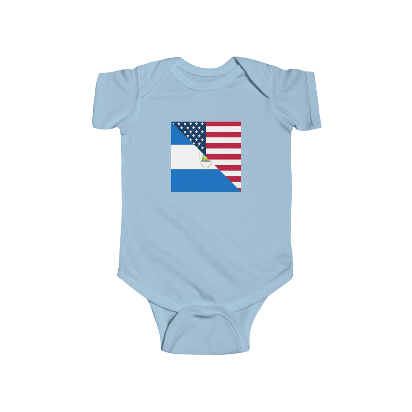 Nicaraguan American Flag Half Nicaragua USA Baby Bodysuit | Newborn Boy Girl