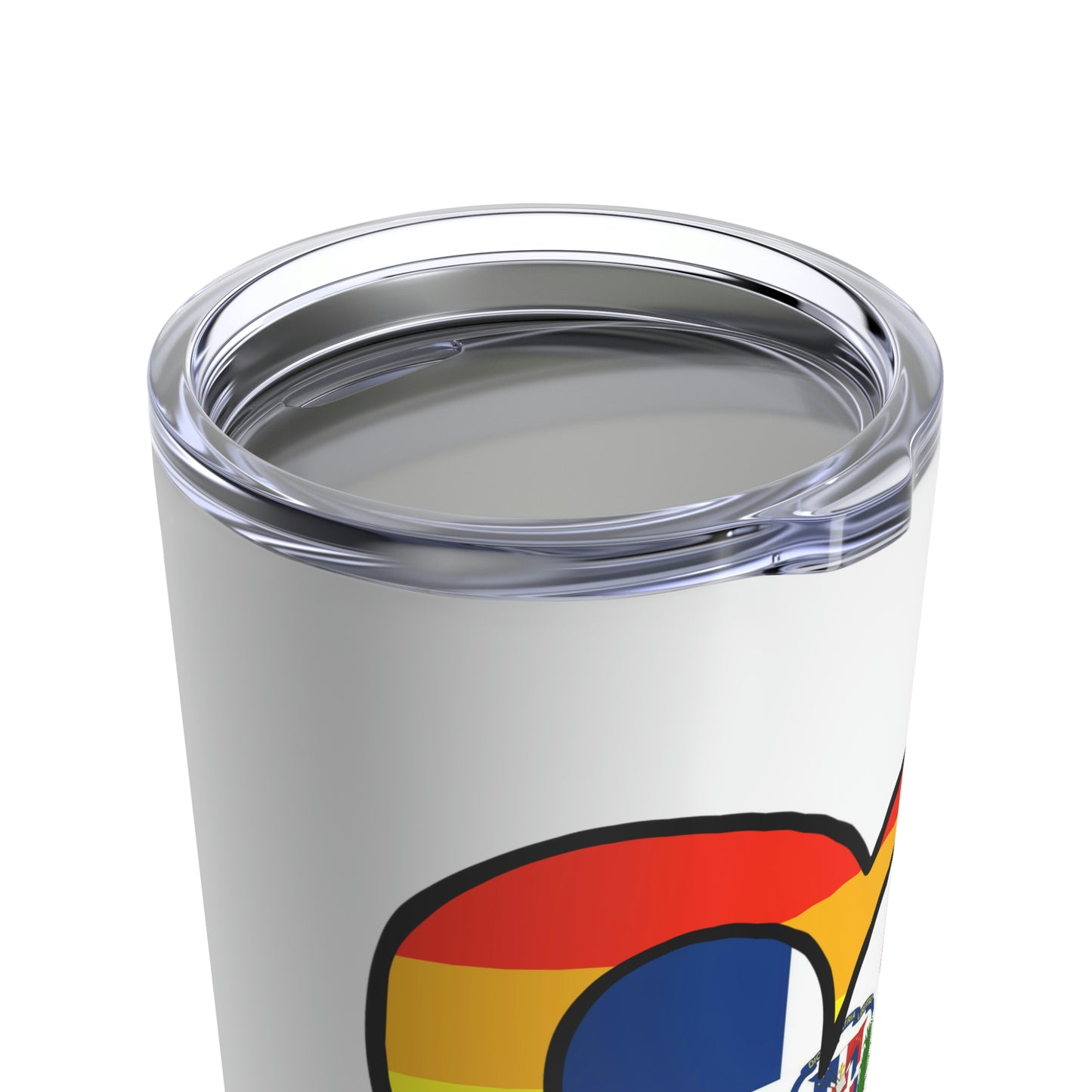 Dominican Rainbow Flag Heart Valentines Day Gift DR Pride Month Tumbler 20oz