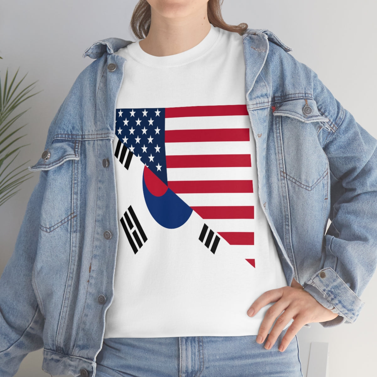 South Korean American Flag Half South Korea USA T-Shirt | Unisex Tee Shirt