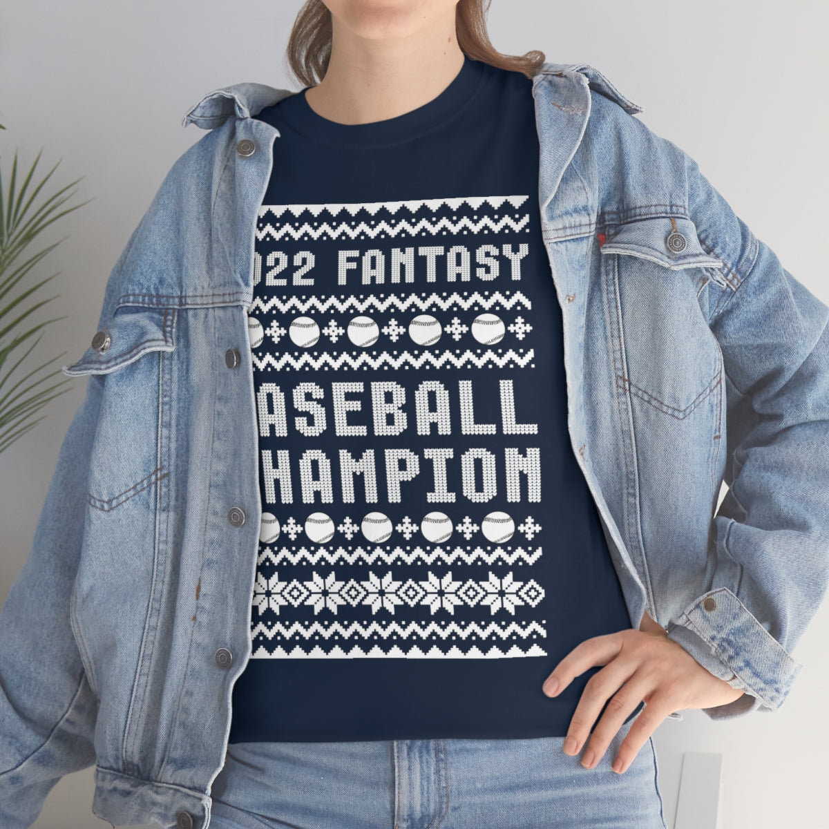 Fantasy Baseball Champion 2022 Ugly Christmas Tee Shirt | Unisex Champ T-Shirt