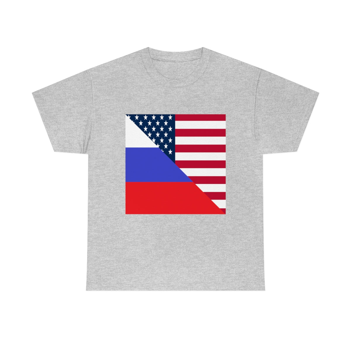 Russian American Flag Half Russia USA T-Shirt | Unisex Tee Shirt