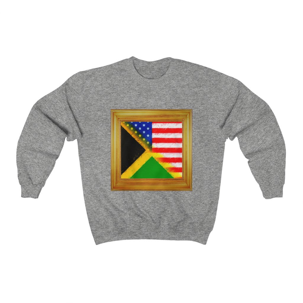 Jamaican-American Flag Crewneck Sweatshirt