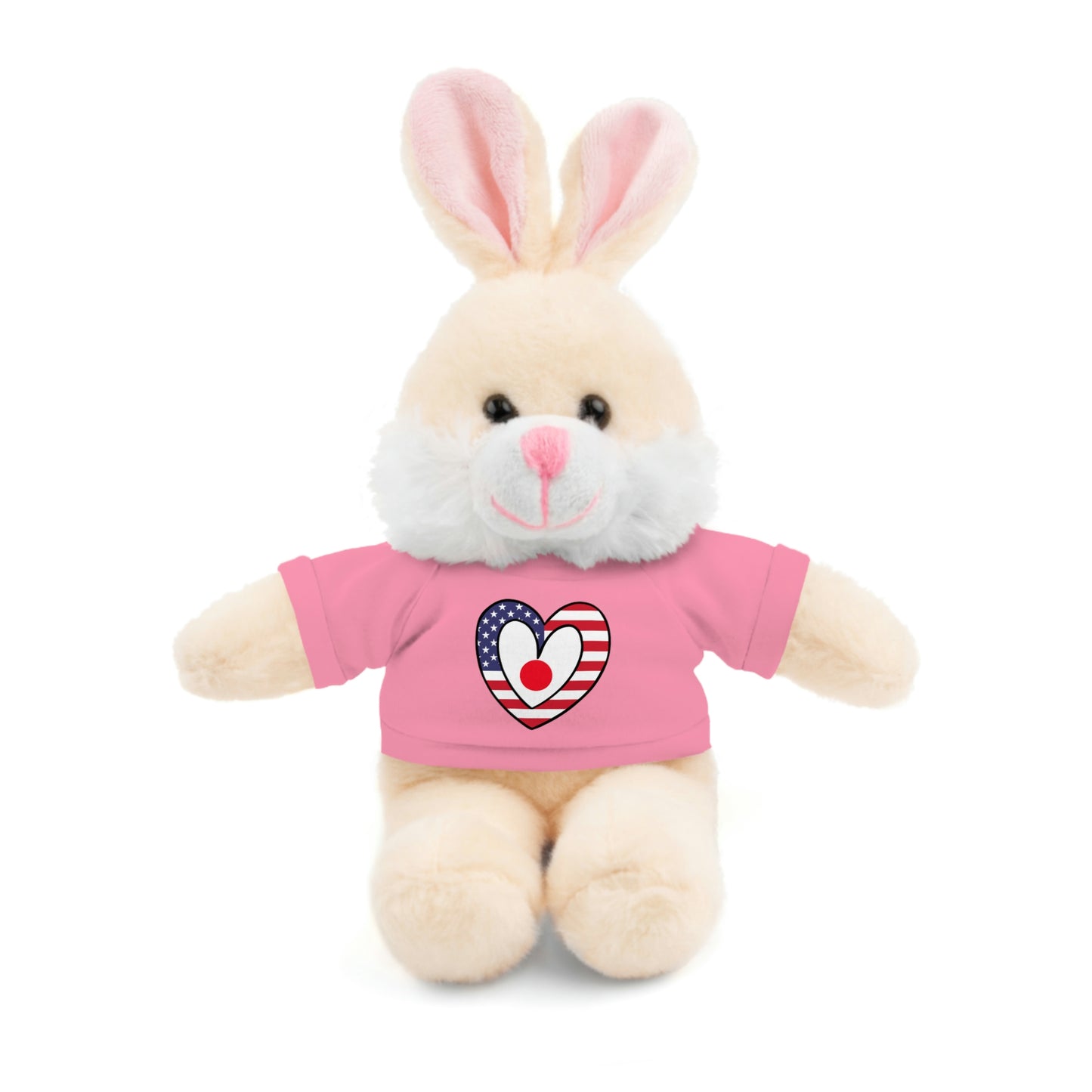 Japanese American Valentines Day Gift Stuffed Animal | Japan USA Flag Toy