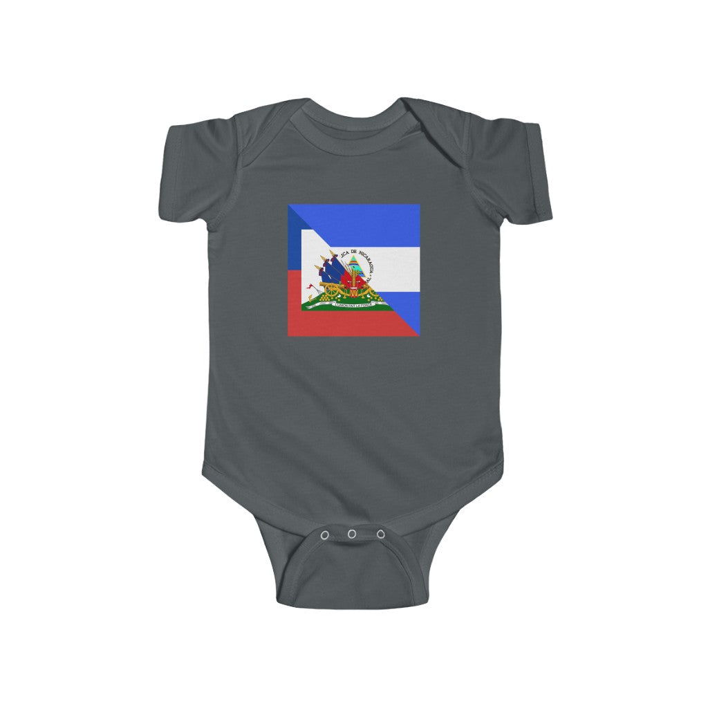 Newborn Haiti - Nicaragua Flag | Half Haitian Nicaraguan Baby Boy Girl