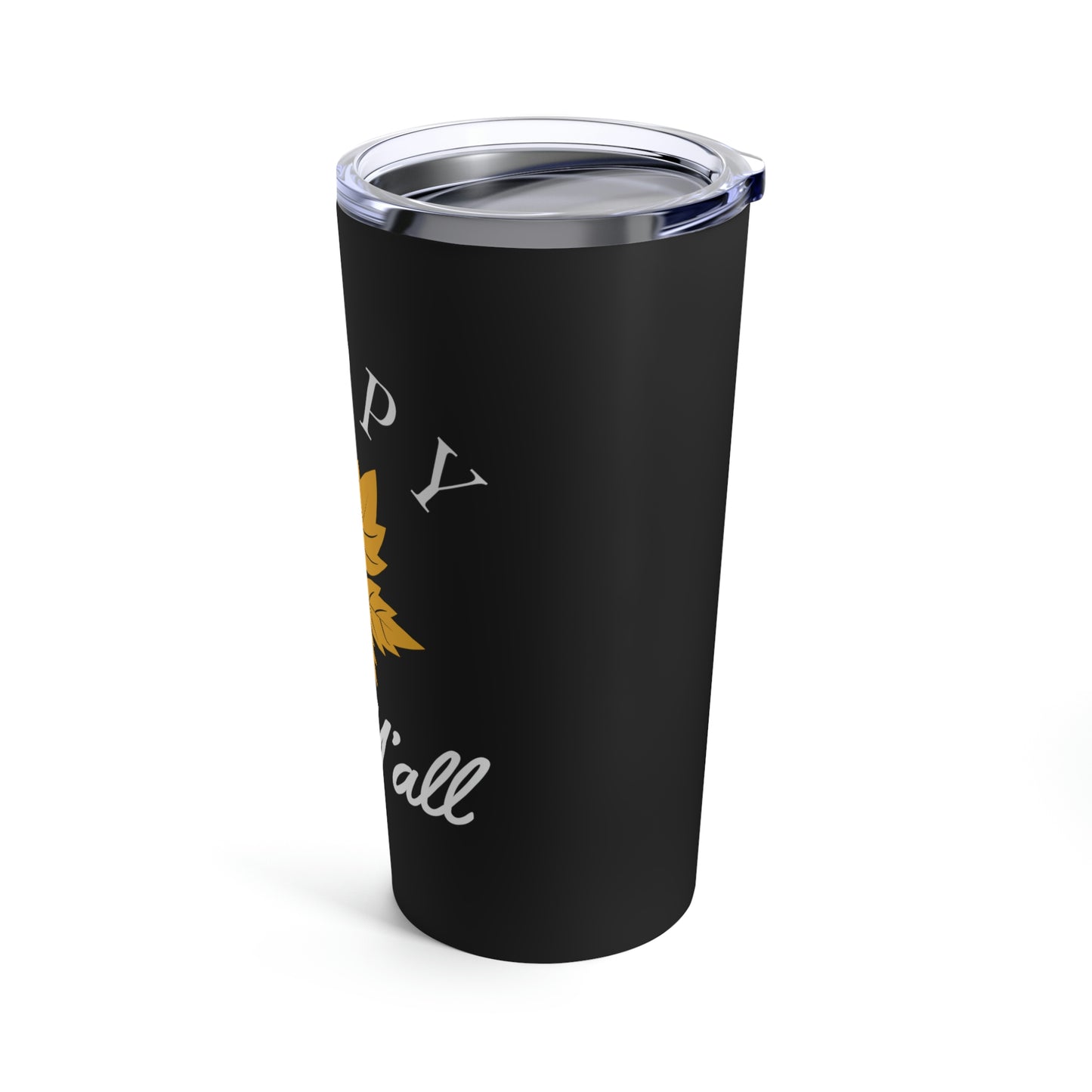 Happy Fall Yall | Yellow Leaf White Autumn Leaves Tumbler 20oz