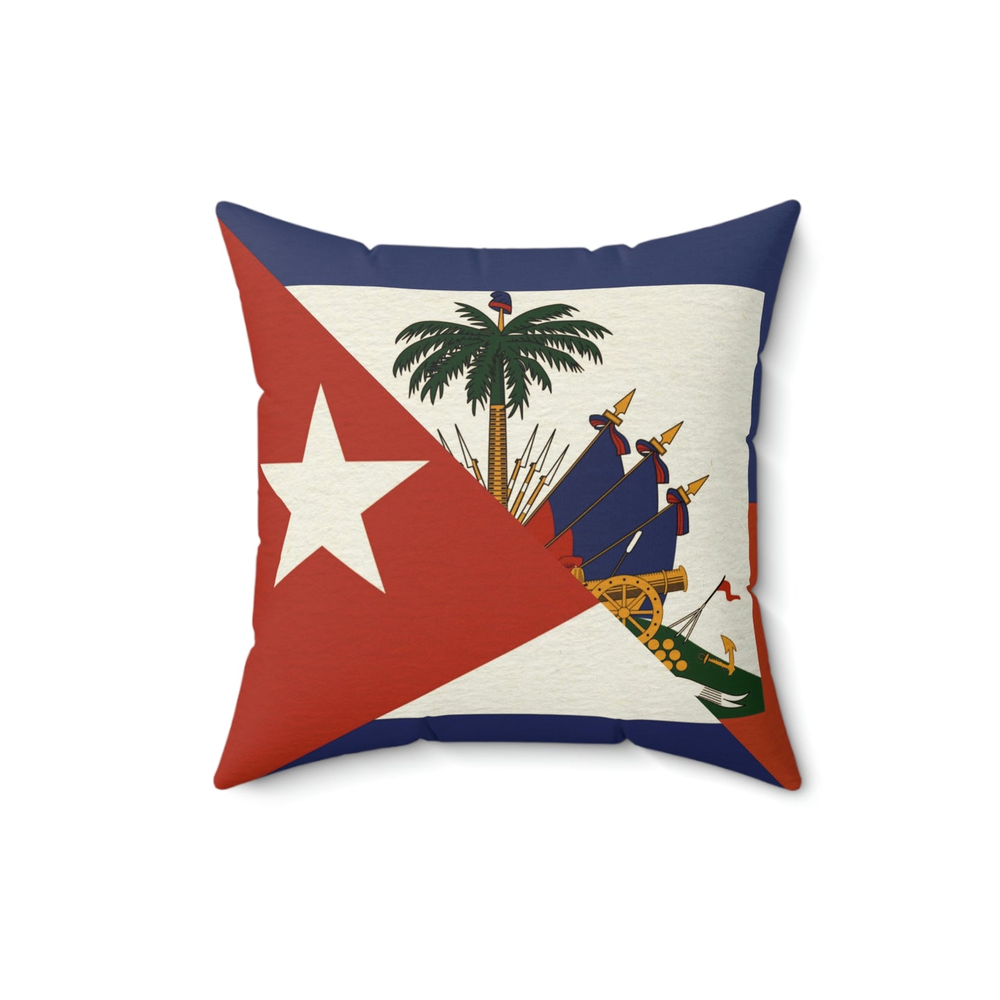 Haiti Cuba Flag | Haitian Cuban Ayiti Cubano Spun Polyester Square Pillow