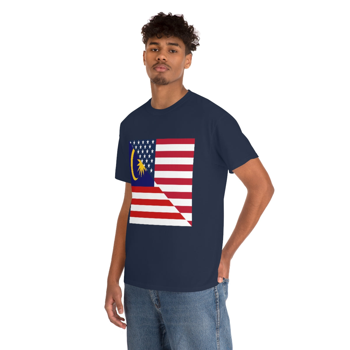 Malaysia American Flag Half Malaysian USA  T-Shirt | Unisex Tee Shirt