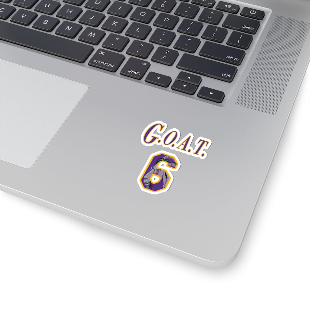 The G.O.A.T. 6 Sticker | Los Angeles Basketball Championship Accessory