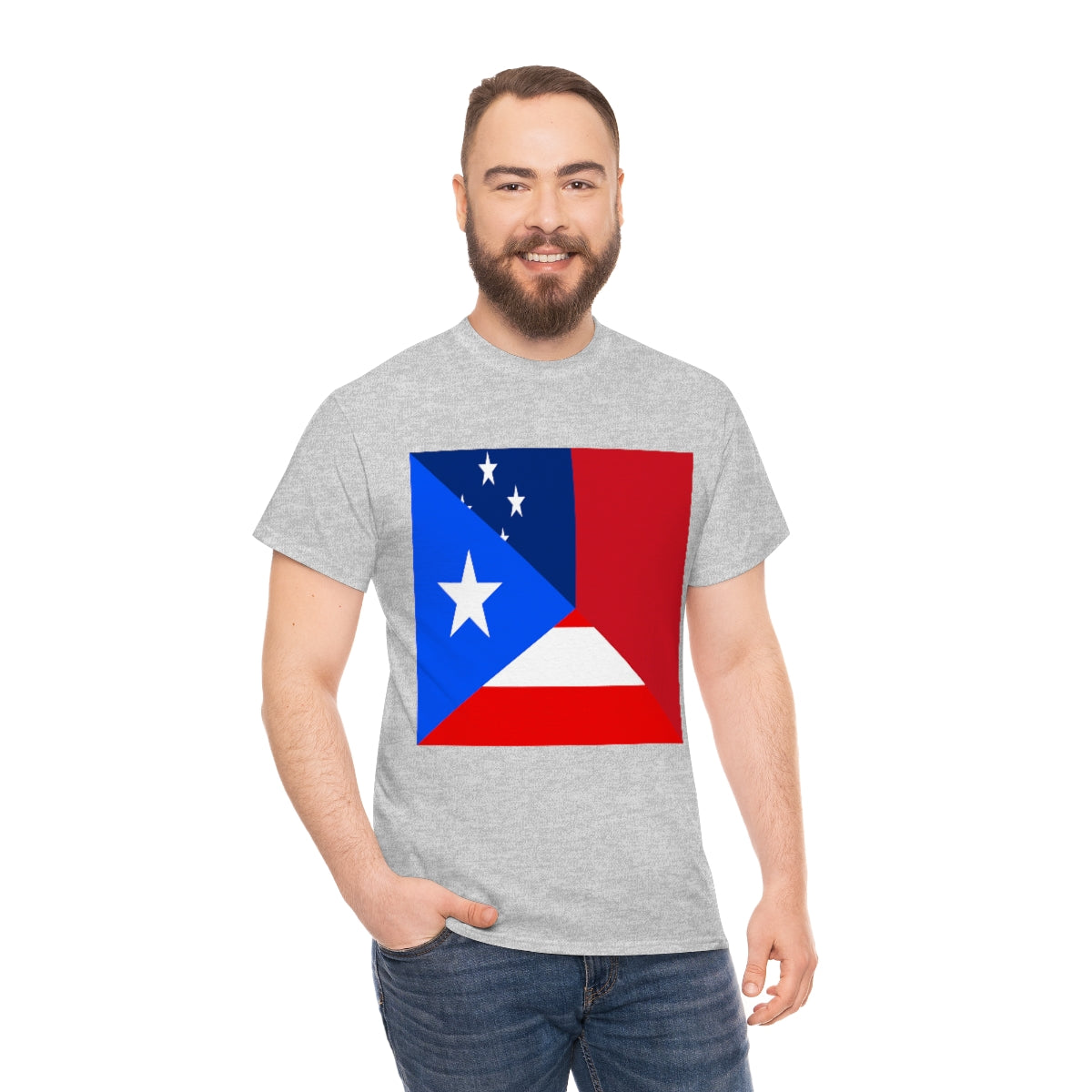 Puerto Rico Samoa Flag Half Puerto Rican Samoan T-Shirt | Unisex Tee Shirt