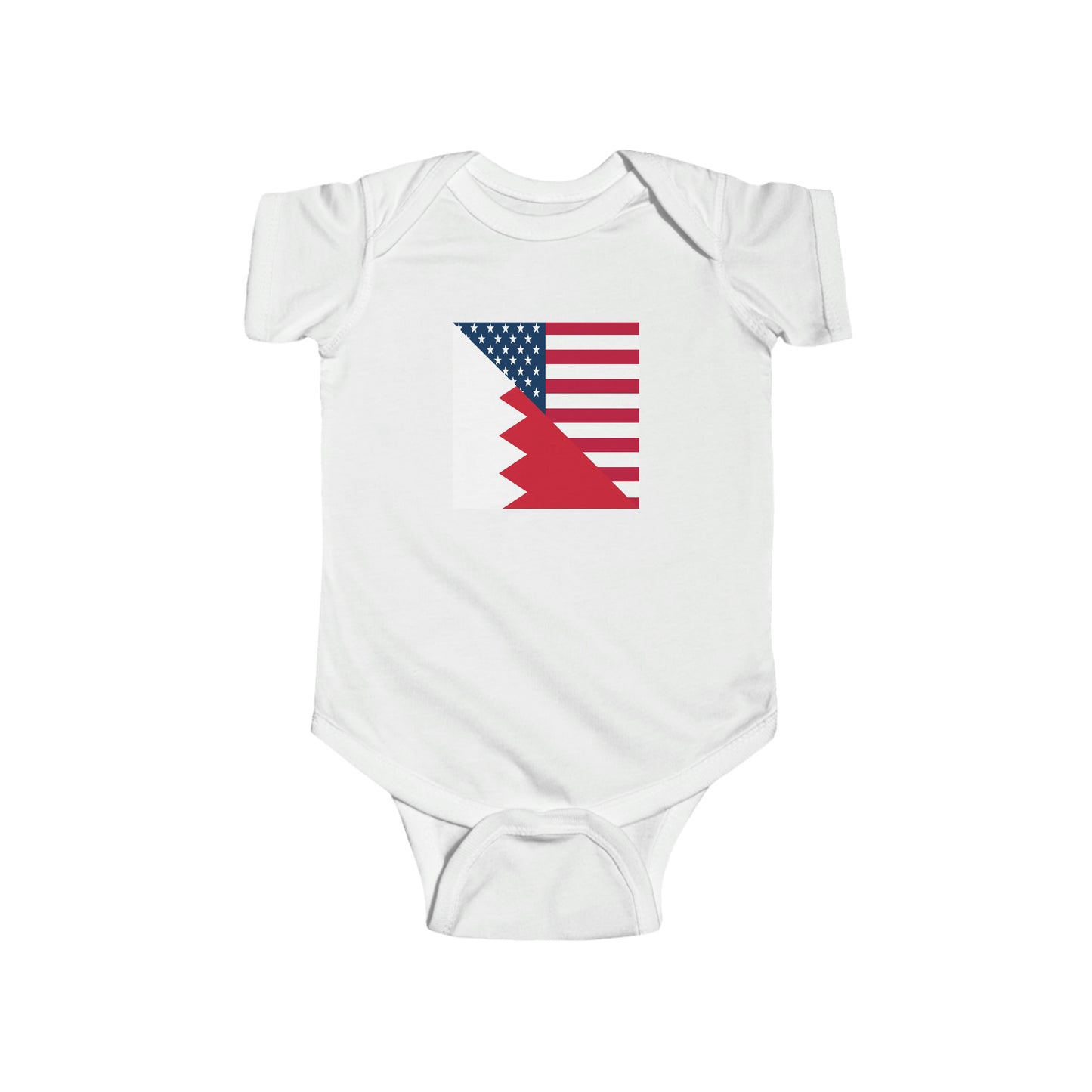 Bahrain American Flag Half Bahraini USA Baby Bodysuit | Newborn Boy Girl