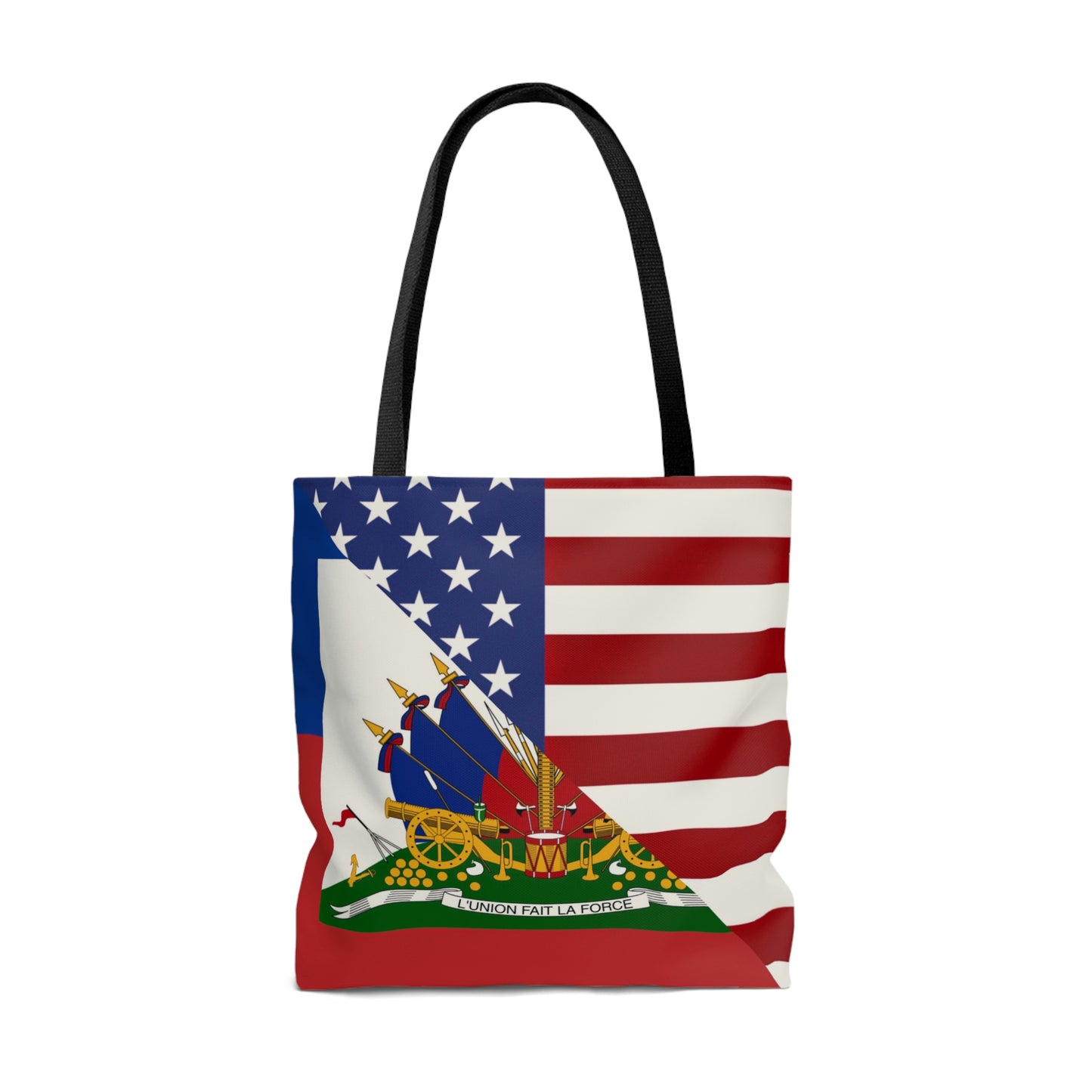 Haiti America Flag | Half Haitian American Flag Ayiti Tote Bag | Shoulder Bag