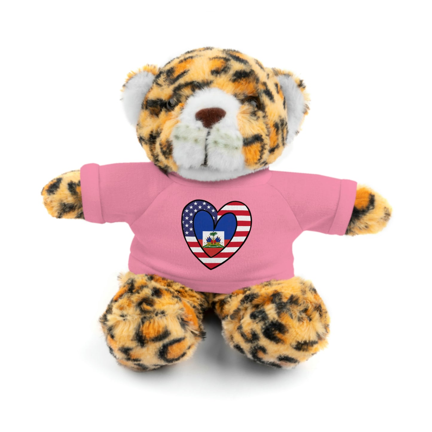 Haitian American Valentines Day Gift Stuffed Animal | Haiti USA Flag Toy