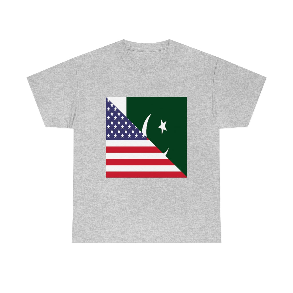 Pakistani American Flag Tee Shirt | Pakistan USA Tshirt