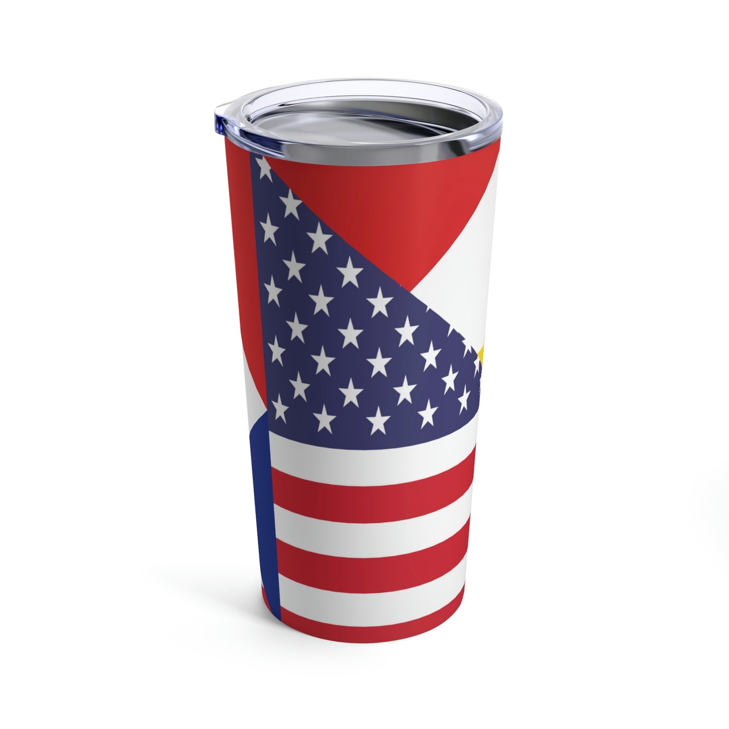 Saba American Flag Half Sabaean USA Tumbler 20oz Beverage Container