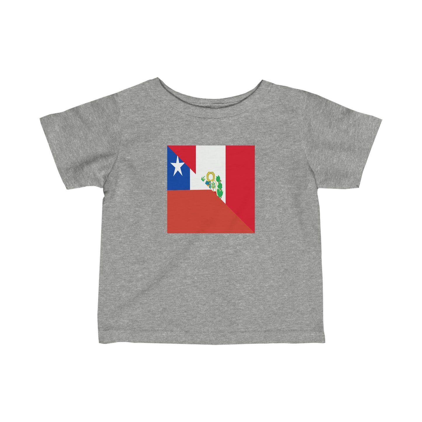 Infant Peruvian Chilean Flag Peru Chile Toddler Tee Shirt