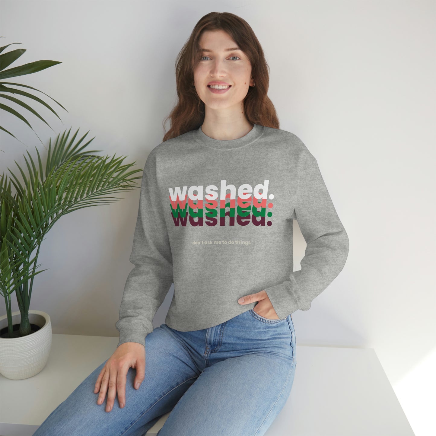 WASHED Sweatshirt | Don't Ask Me to Do Things Pullover