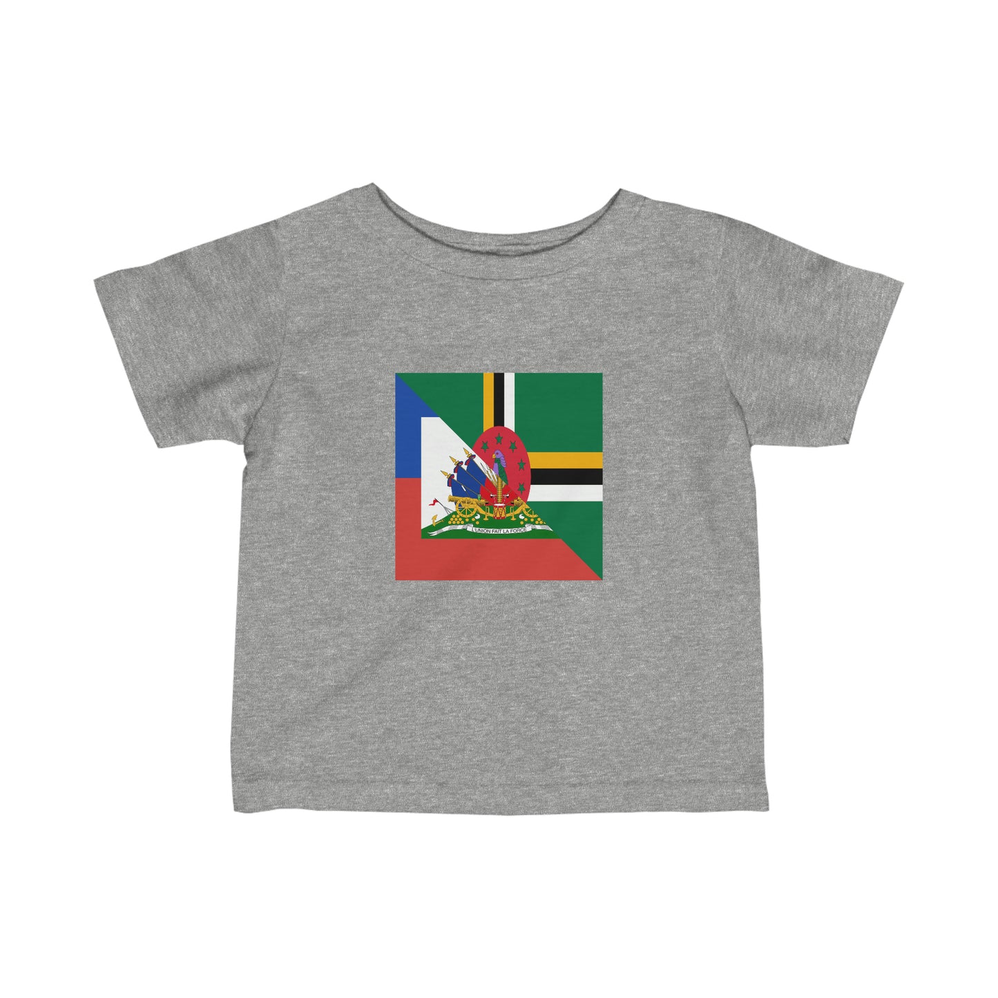 Infant Dominica Haiti Flag Dominican Haitian Toddler Tee Shirt