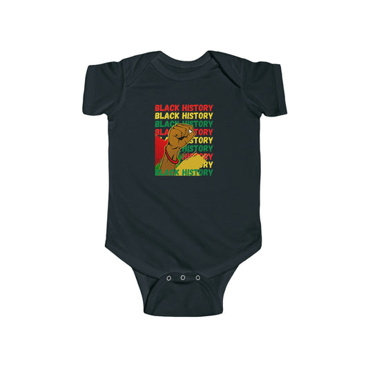 Black History Month Power Fist Baby Bodysuit | Black Excellence Boy Girl African American History