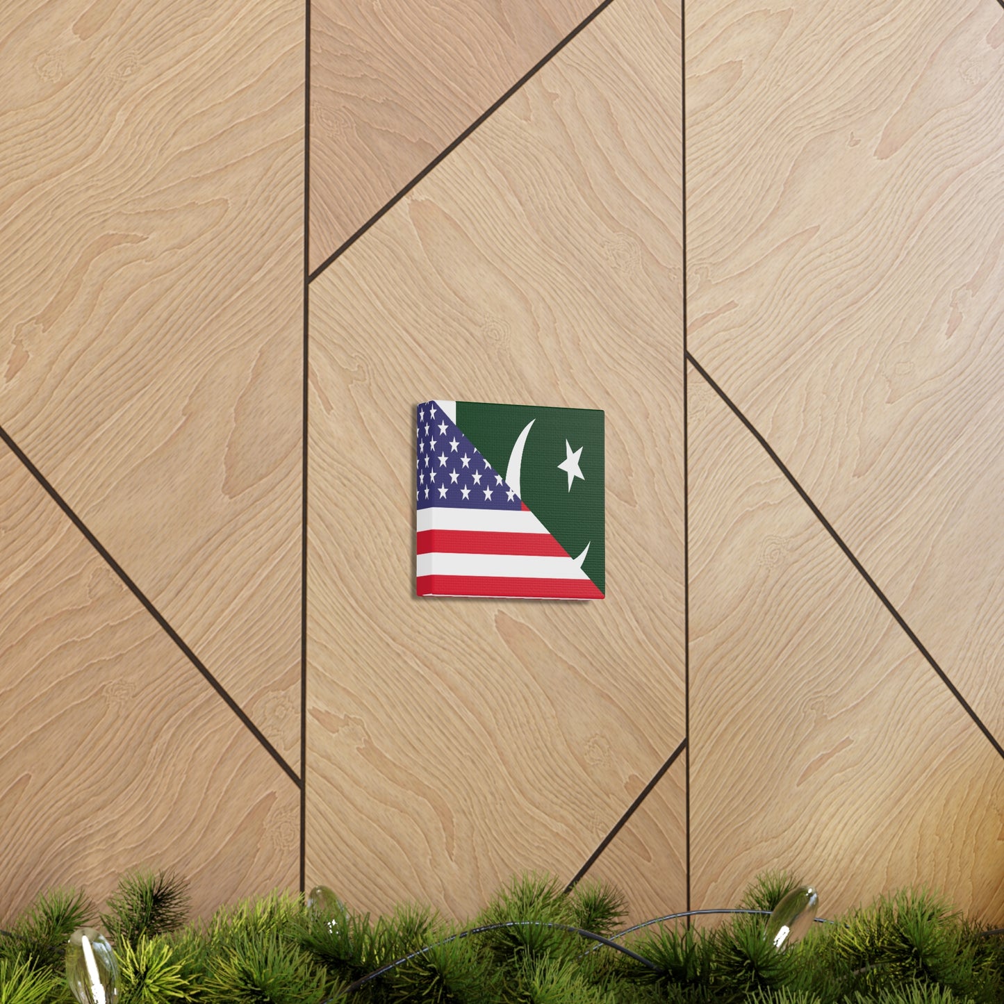 Pakistani American Flag Pakistan USA Canvas Gallery Wraps | Wall Art