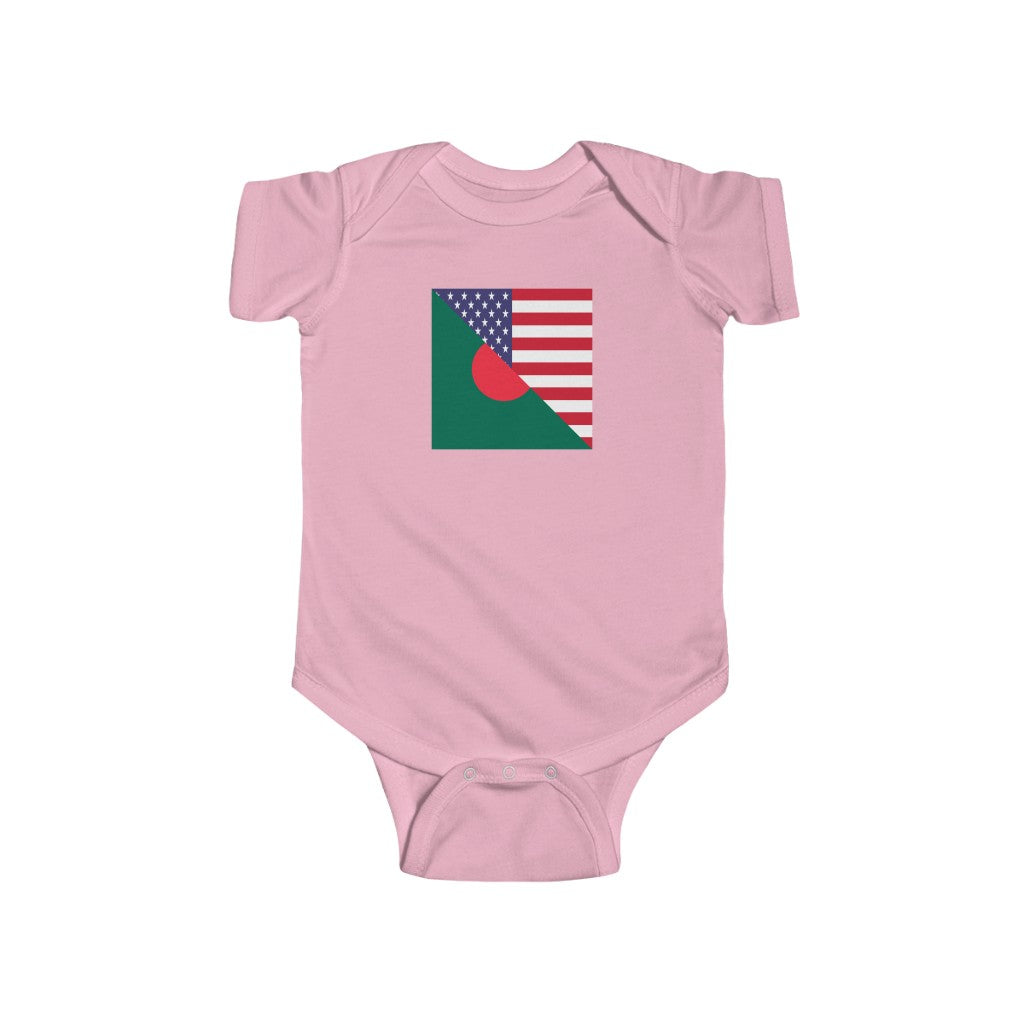 Bangladesh American Flag Baby Bodysuit | Unisex Bangladeshi USA Newborn Boy Girl