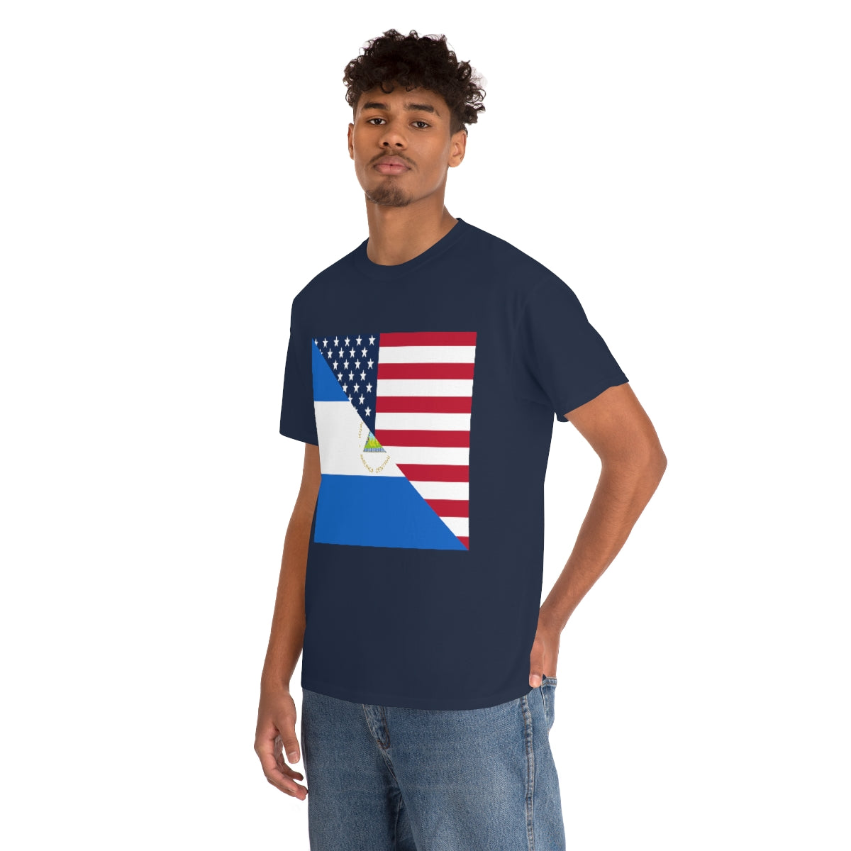 Nicaragua American Flag T-Shirt | Unisex Nicaraguan USA Tee Shirt