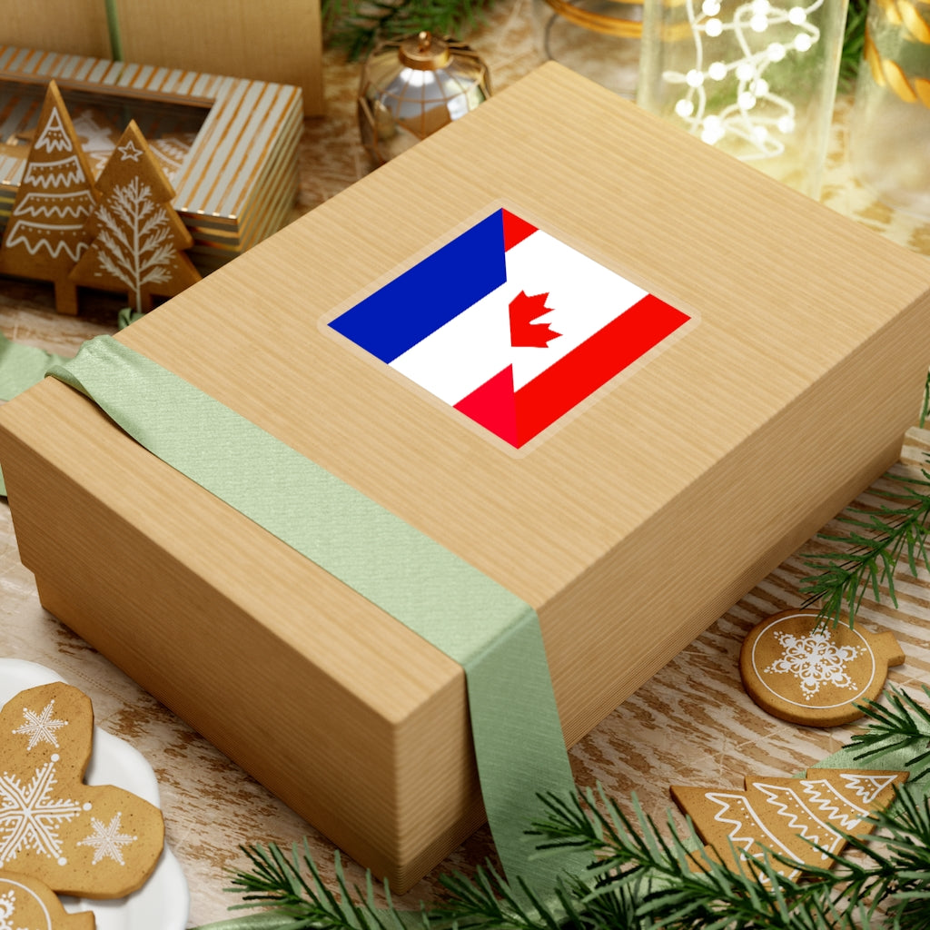 Canadian French Flag Sticker | Canada France Stickers