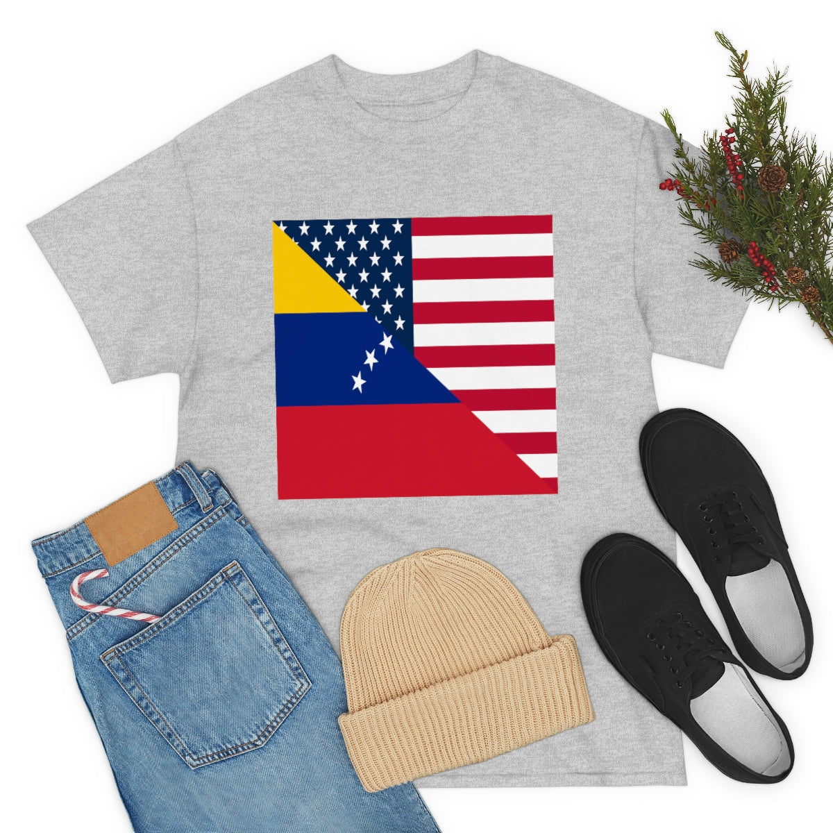 Venezuela American Flag Half Venezuelan USA T-Shirt | Unisex Tee Shirt