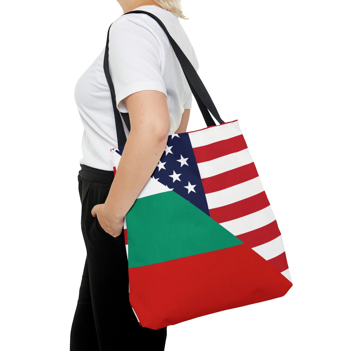 Bulgarian American Flag Bulgaria USA Tote Bag | Shoulder Bag