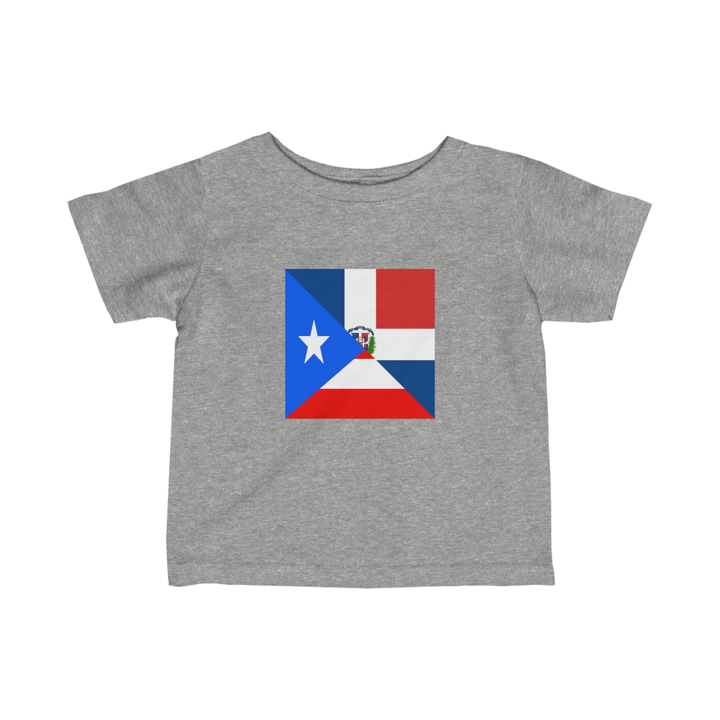 Infant Puerto Rican Dominican Republic Flag Half PR DR Toddler Tee Shirt