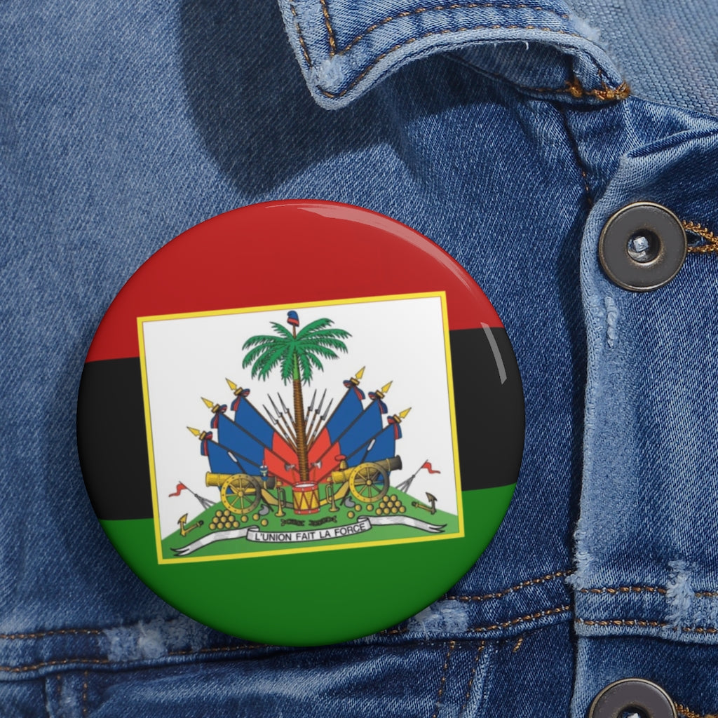 Pan African Haitian Flag Pin Button | Haiti