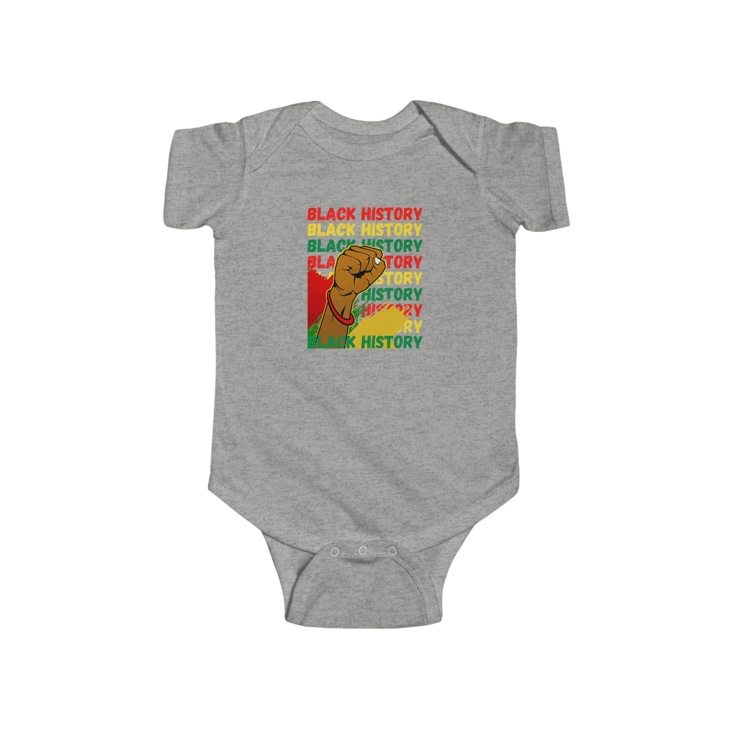 Black History Month Power Fist Baby Bodysuit | Black Excellence Boy Girl African American History