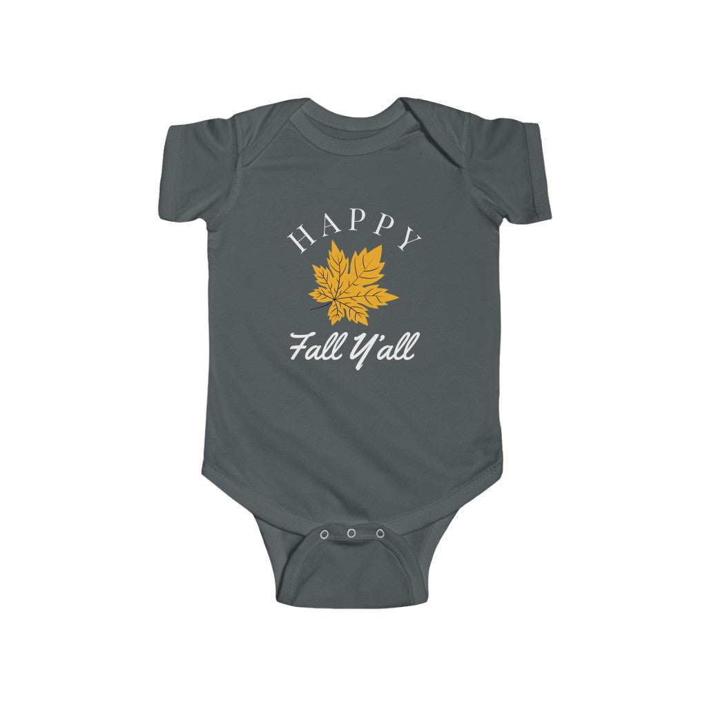 Happy Fall Y’all | Yellow Leaf Newborn | Baby Boy Girl Autumn Leaves