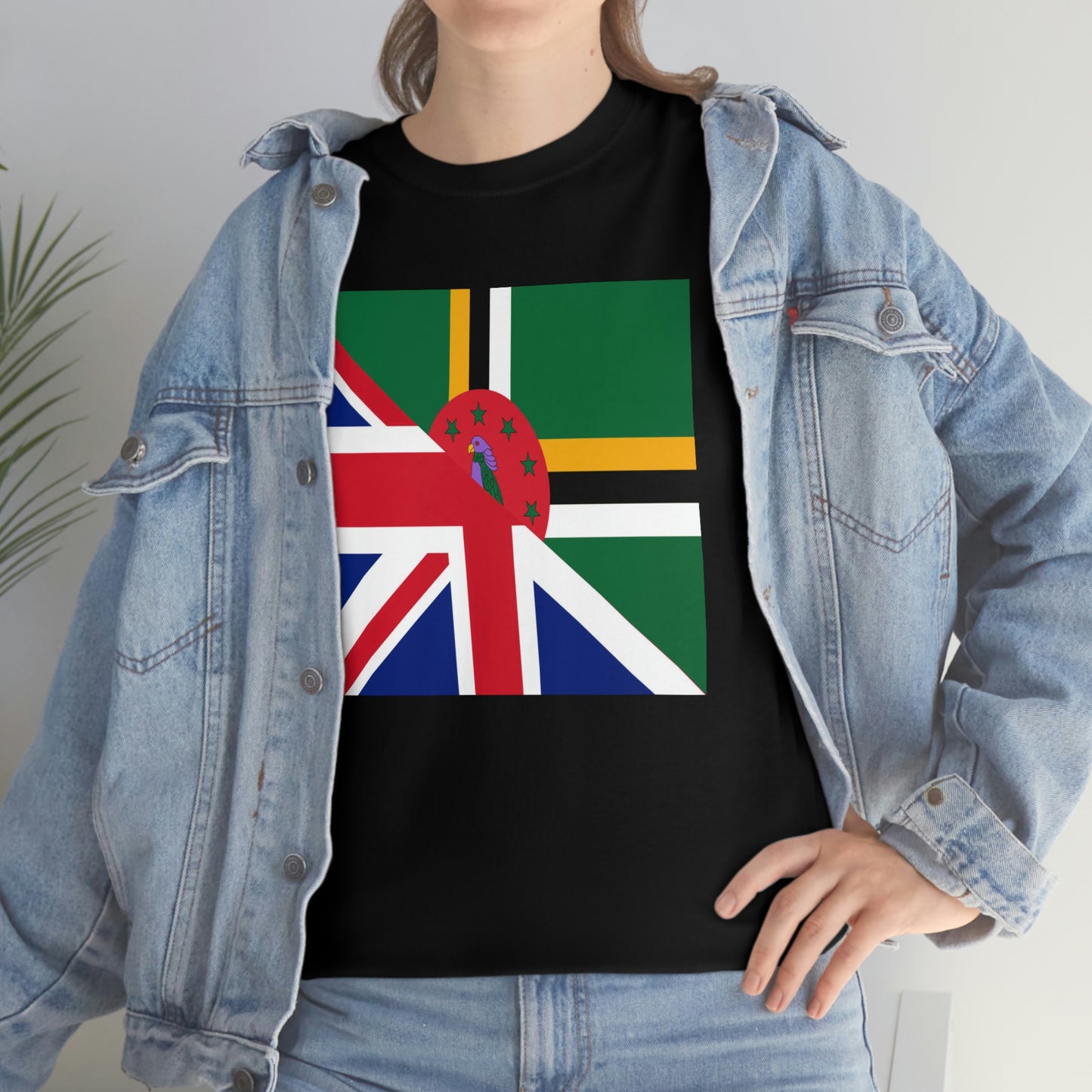 UK Union Jack Dominica Flag Half Dominican United Kingdom T-Shirt | Unisex Tee Shirt